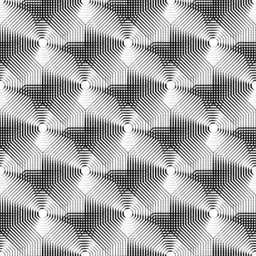 Cellular geometric pattern, seamlessly repeatable. Abstract monochrome backgr Stock Illustration