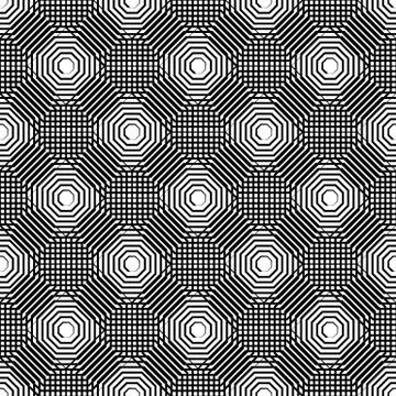 Cellular geometric pattern, seamlessly repeatable. Abstract monochrome backgr 스톡 일러스트