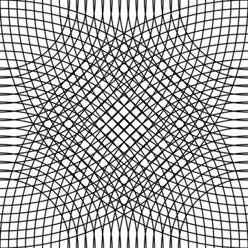 Cellular grid, mesh pattern with circles from center (Repeatable) イラスト素材