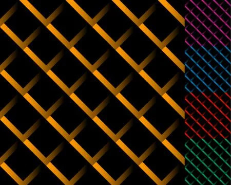 Cellular grid, mesh pattern with shade. Interlaced overlapping lines. Stock Illustration
