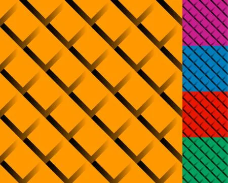 Cellular grid, mesh pattern with shade. Interlaced overlapping lines. Illustrazione stock