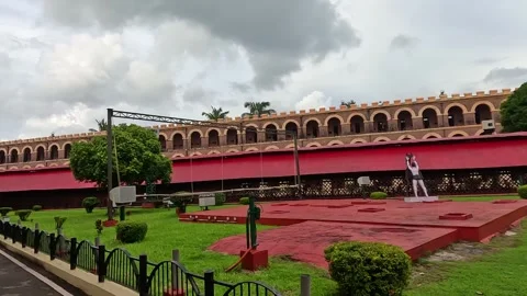 Cellular Jail Historical Complex Wide View, Port Blair - August 27, 2025 Vídeos de archivo 341916128