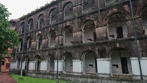 Cellular Jail Historical Corridor and Cell Block, Port Blair Vídeo Stock 341931241