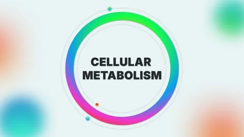 Cellular Metabolism text animation on light gradient medical background Stock Footage 314423799