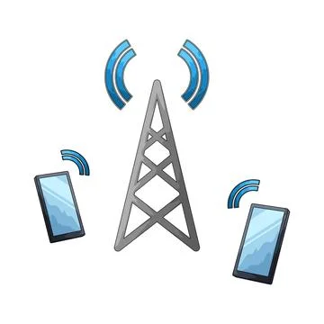 Cellular network illustration Stock Illustration