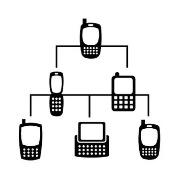 Cellular network  over white background vector illustration Stock Illustration