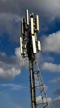 Cellular Network Tower and Wireless Infrastructure Stock Photos