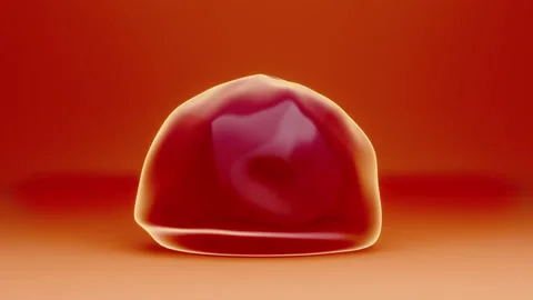A cellular organism bouncing and moving Stock Footage 158612834