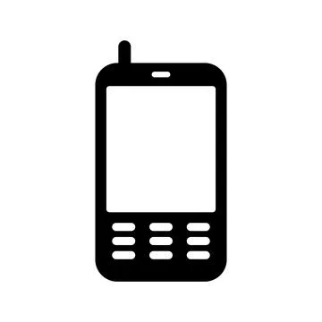 Cellular phone with communication antenna. Vector. Stock Illustration