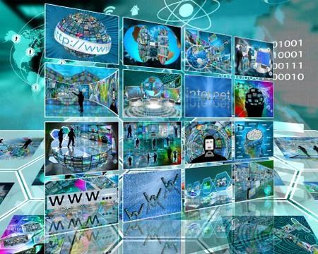 On the cellular plane Illustrazione stock