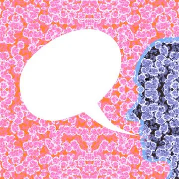 Cellular profile communication bubble Stock Illustration