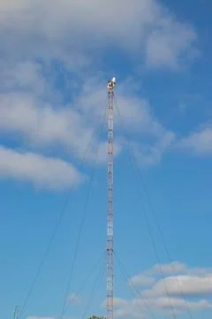 Cellular repeater, mast for broadcasting wireless communication and the Inter Stock Photos