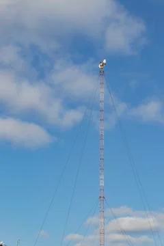 Cellular repeater, mast for broadcasting wireless communication and the Inter Stock Photos