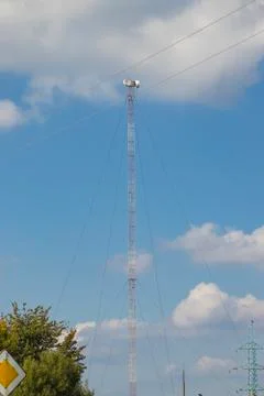 Cellular repeater, mast for broadcasting wireless communication and the Inter Stock Photos