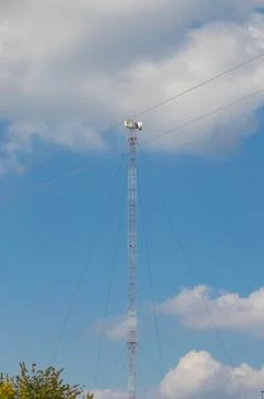 Cellular repeater, mast for broadcasting wireless communication and the Inter Stock Photos