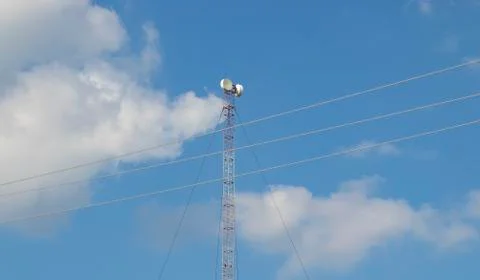 Cellular repeater, mast for broadcasting wireless communication and the Inter Stock Photos