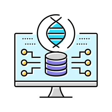 Cellular reprogramming cryptogenetics color icon vector illustration イラスト素材