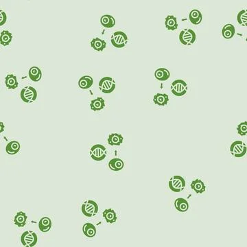 Cellular reprogramming cryptogenetics glyph seamless pattern Illustrazione stock