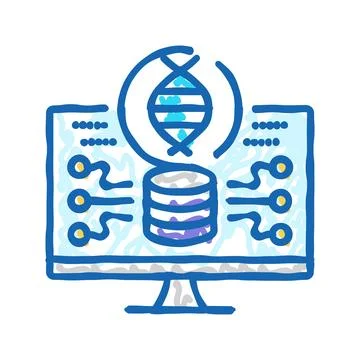 Cellular reprogramming cryptogenetics icon doodle illustration イラスト素材