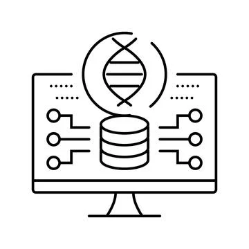 Cellular reprogramming cryptogenetics line icon vector illustration イラスト素材