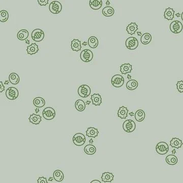Cellular reprogramming cryptogenetics line seamless pattern イラスト素材
