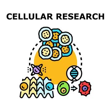Cellular research developing medical science technology concept Stockillustratie