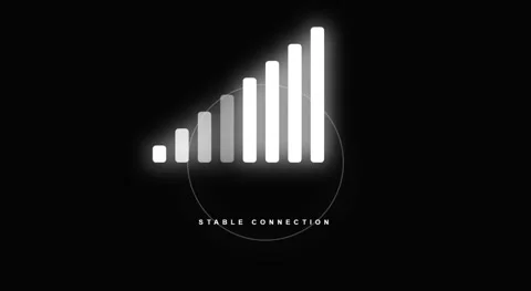 Cellular Signal Strength Bar Indicator HUD Animation Stockbeeldmateriaal 335400021