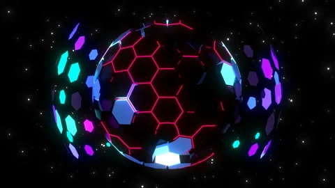 Cellular sphere Video stock 136177695