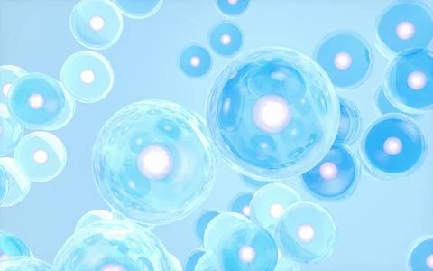Cellular structure, biology concept, 3d rendering. Stock Illustration