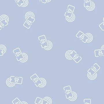 Cellular telecommunication line seamless pattern Stock Illustration