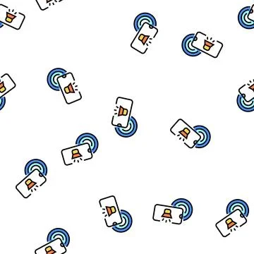 Cellular telecommunication vector seamless pattern Stock Illustration