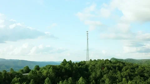 Cellular Tower - LTE 5G Phone Electrical Stock Footage 139009873