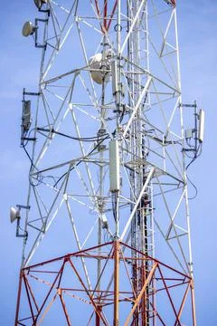 Cellular Tower with sky background Foto stock