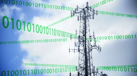 Cellular Tower Transmitting Data 動画素材 62054285