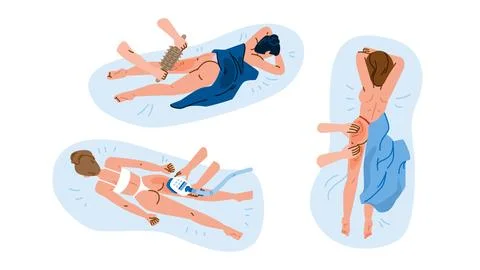 Cellulite anticellulite massage vector Stock Illustration