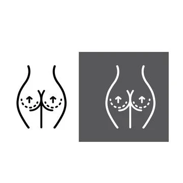 Cellulite icon on white background from thin line Stock Illustration