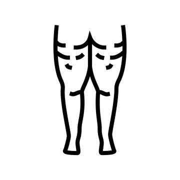 Cellulite problem line icon vector illustration Ilustración de archivo