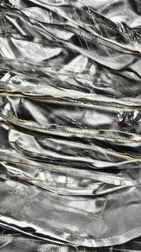 Celophan texture close up. Metallic Background. Vertical Image Foto stock