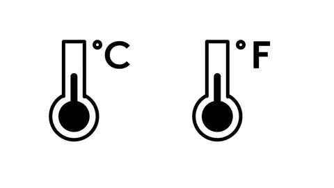 Celsius Fahrenheit Thermometer Icon Stock Footage 340305624