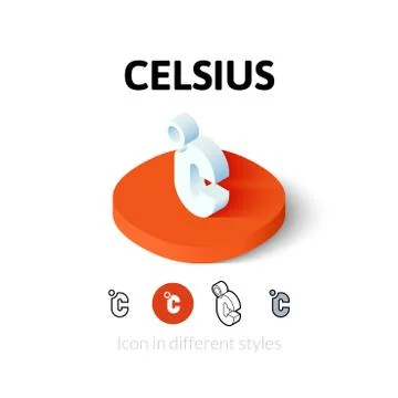 Celsius icon in different style Stock Illustration