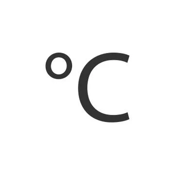 Celsius icon flat Stock Illustration