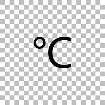 Celsius icon flat Stock Illustration