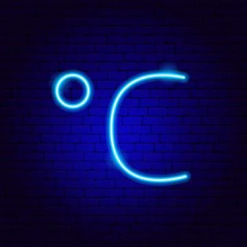 Celsius Neon Sign Stock Illustration