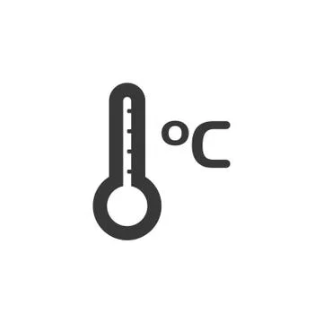 Celsius thermometer. Temperature measure. Icon. Weather glyph vector illustra Stock Illustration