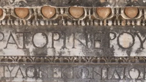 Celsus Library in Ephesus (Efes), ancient city ruins, Turkey Stock Footage 142778903