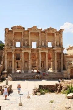 Celsus library at ephesus Stock Photos