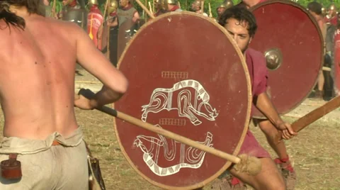 Celt roman attack 43 Video stock 32517955