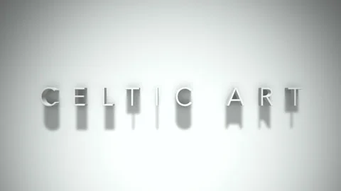Celtic art 3D title animation with shadows on a white background Stock Footage 296905749