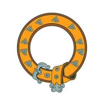 Celtic Belt Knotwork Drawing. Stock Illustration