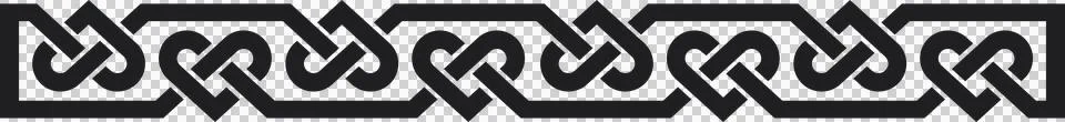 Celtic border with hearts, black Ilustración de archivo
